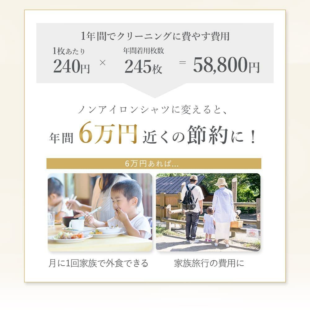 クリーニングに費やす費用を年間6万円近く節約