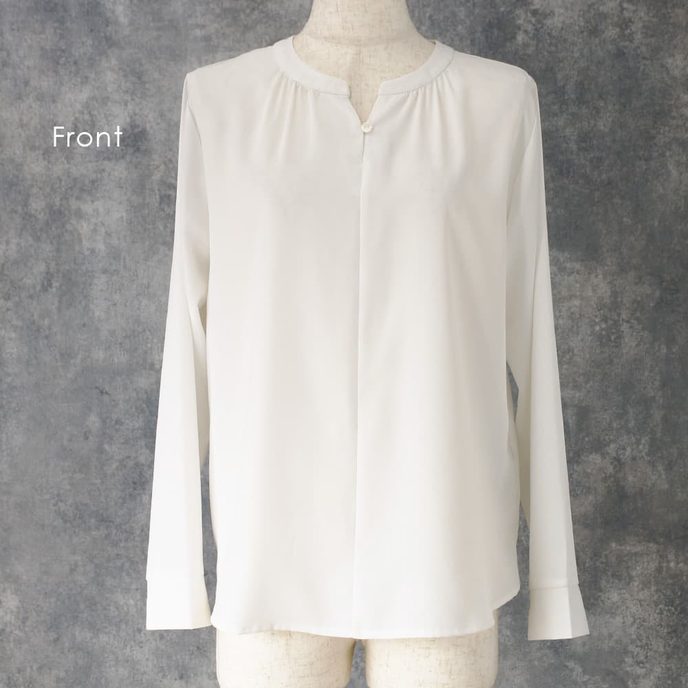 ブラウス 長袖 2WAY